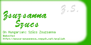 zsuzsanna szucs business card